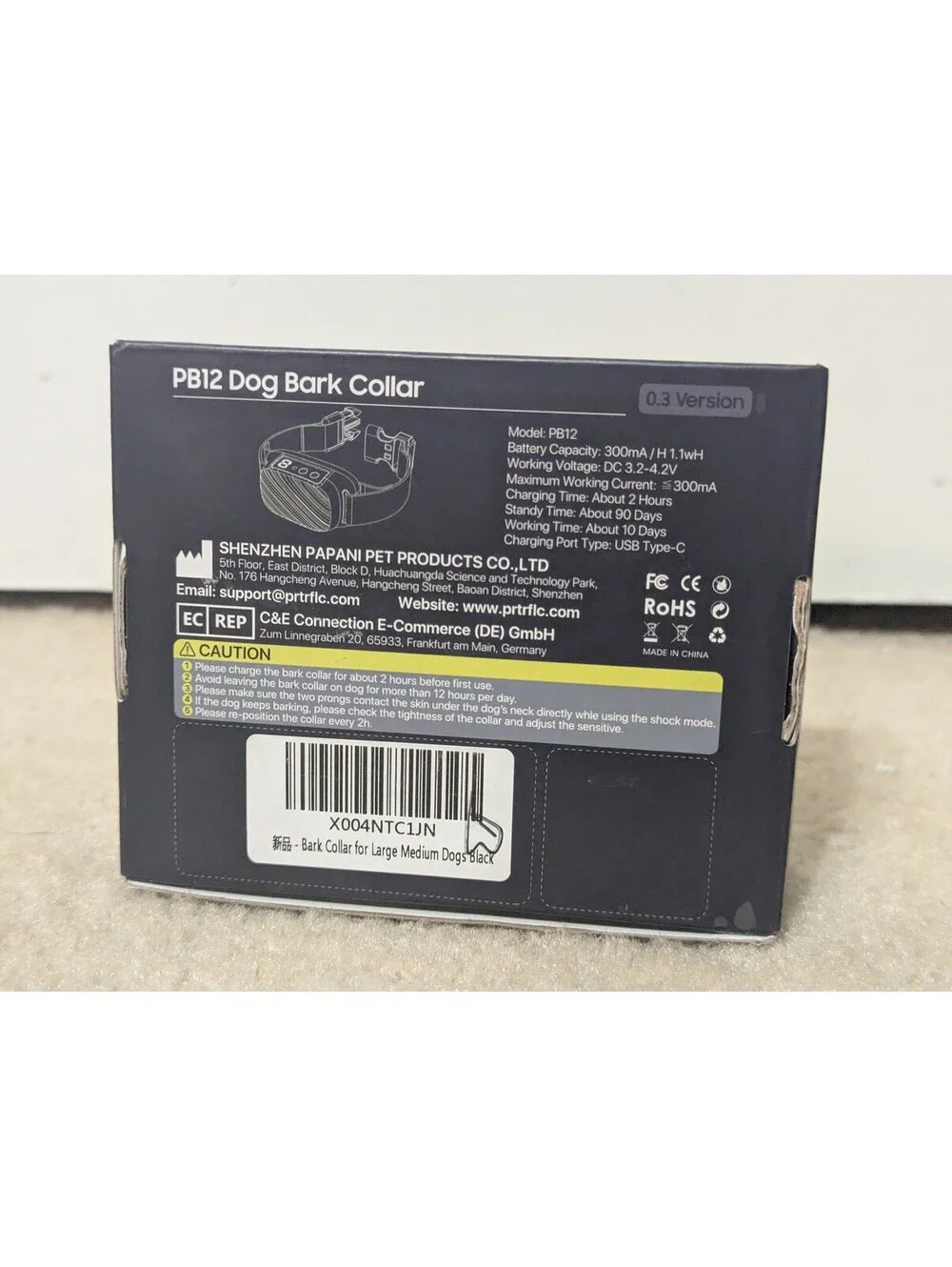 Dog Bark Collar with 8 Sensitivity Levels and 3 Modes